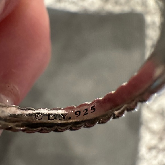 David Yurman Sterling Diamond Marquise Design Ring - Picture 3 of 3